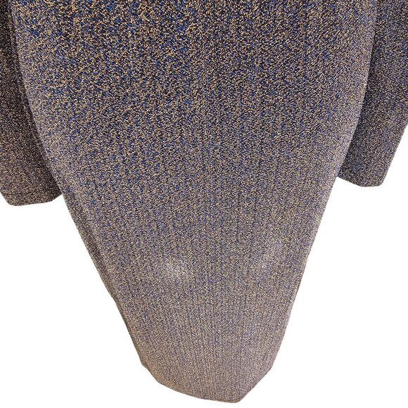 Coster Copenhagen Blue Gold Shiny Long Sleeve Dress Sz 34 XS - Picture 8 of 12